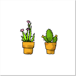 little cactus plant Posters and Art